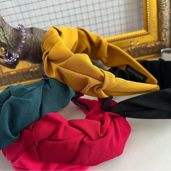 Ruched Fabric "The Sue" Headband Mustard - Picture 2 of 4